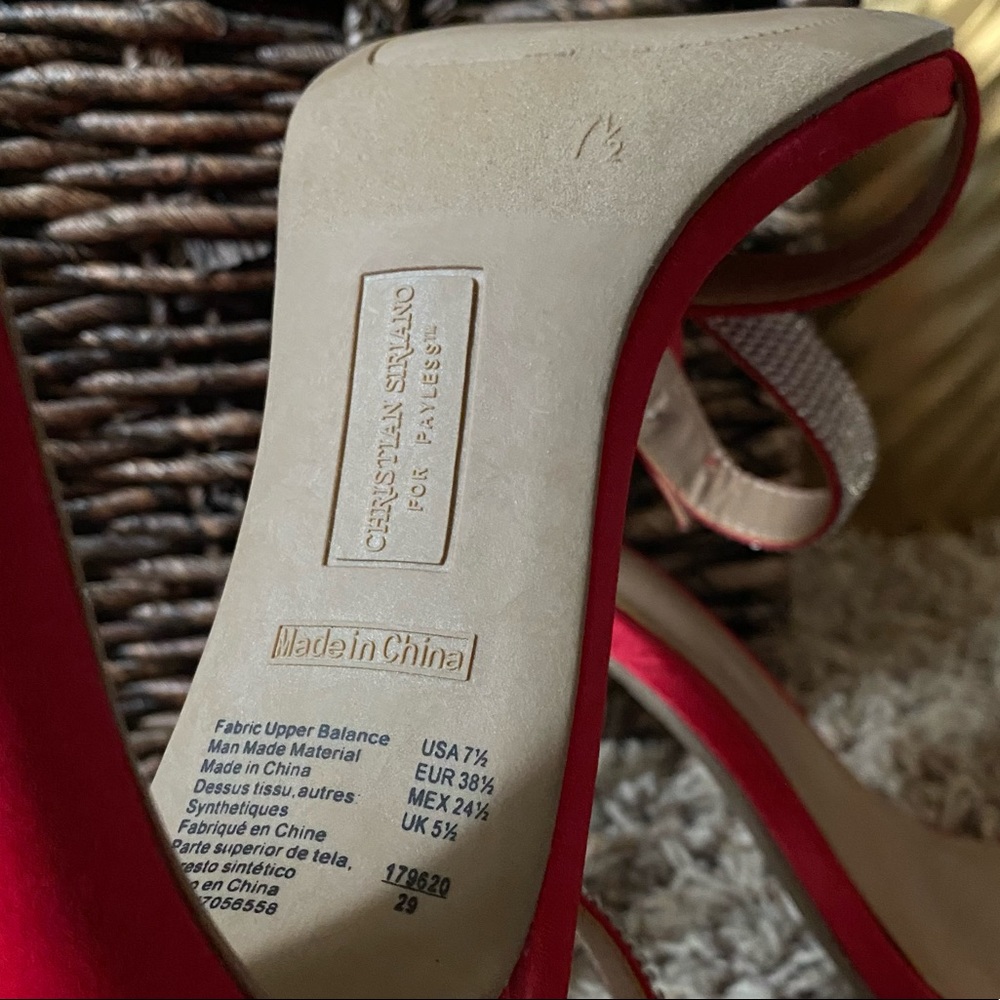 Red & Rhinestone Heels - Picture 3 of 4